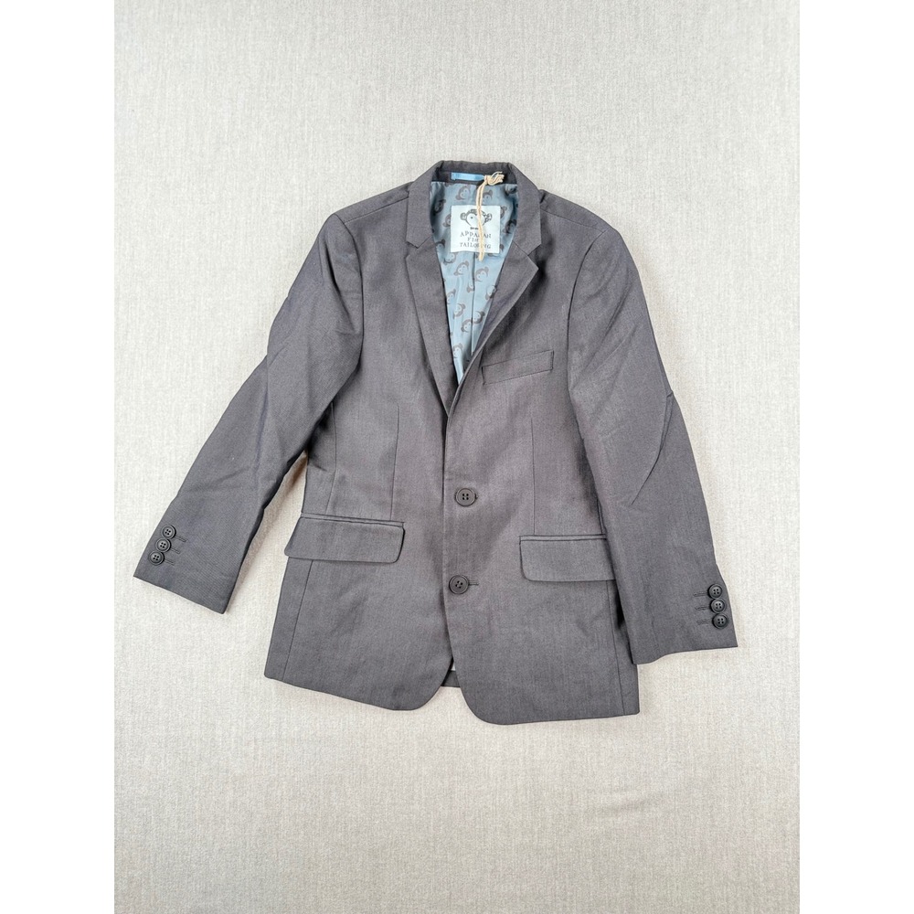 Appaman Fine Tailoring Boys Charcoal Gray Blazer Jacket Size 8 Formal Wedding